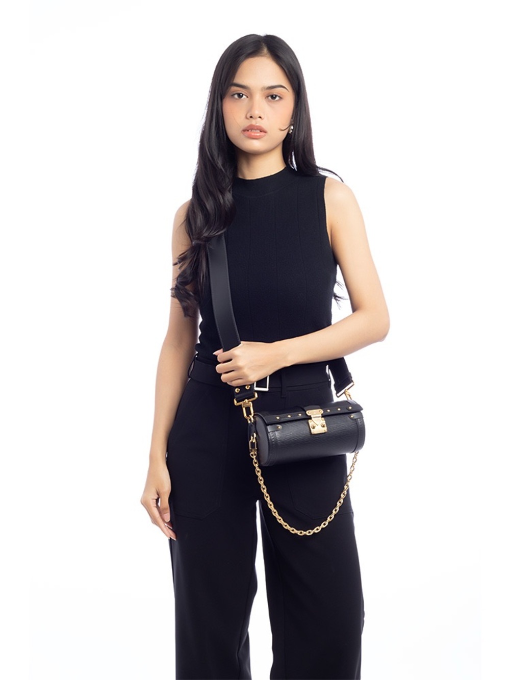 Louis Vuitton Papillon Trunk Epi Black Gold Mini Trunk Crossbody Bag